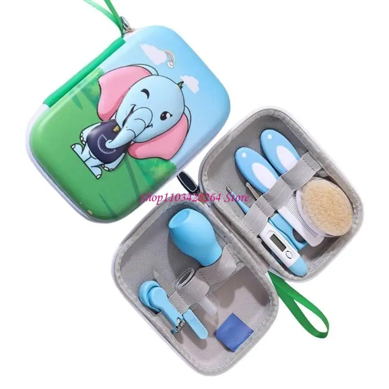 Multifunction Baby Health Care Tools Set Includes Thermograph Scissors Fingertip Toothbrush Comb and Nails Trimmer