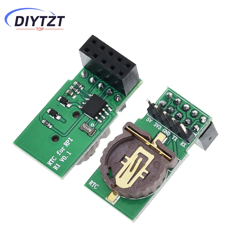 Модуль DIYTZT Raspberry Pi RTC DS1307 IO Pin Connect, совместимый с Raspberry Pi 3B Pi 3B+