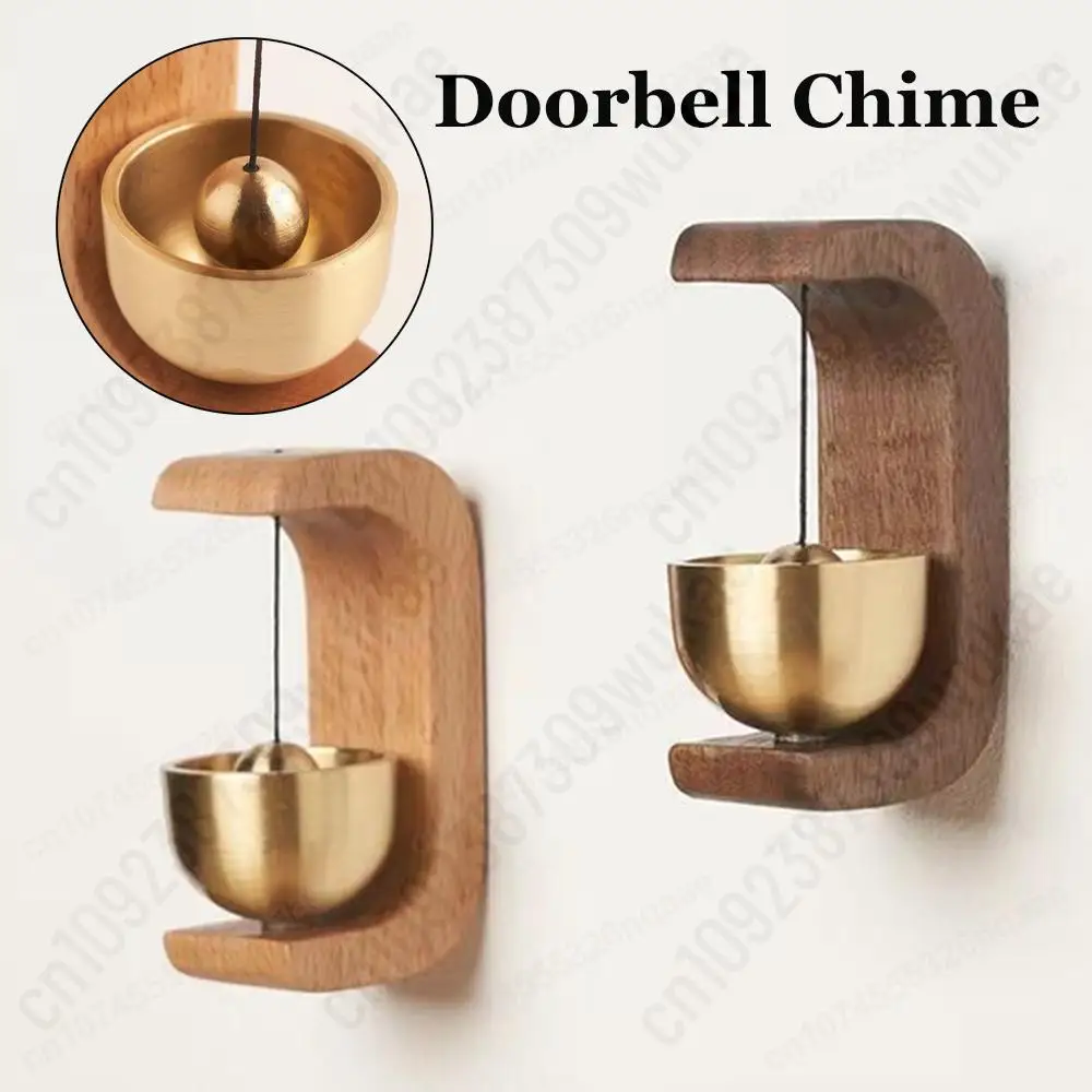 Hanging Wood Doorbell Chime Magnetic Wooden Door Wind Chimes Decorative Loud Door Bell Wind Loud Door Bell Home Door Decoration