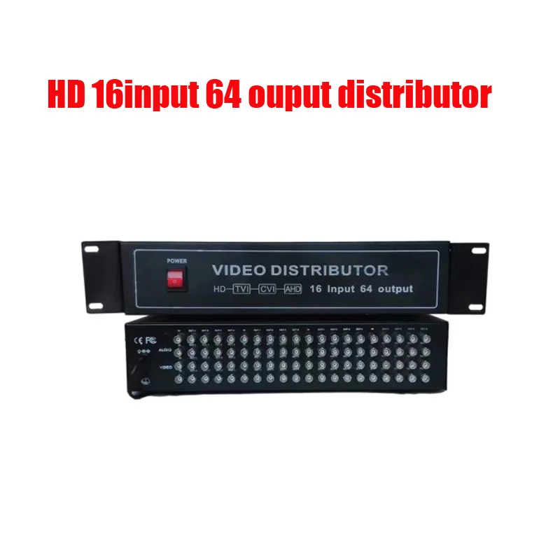 BNC Video Distributor 16 In 64 Out Composite Amplifier 16CH To 64CH Splitter For CCTV Security Camera DVR System