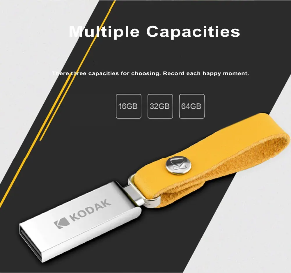 KODAK USB 2.0 Pen Drive 16 Go 32 Go 64 Go K122 Clé USB en métal