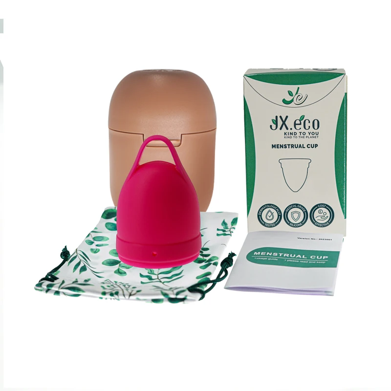 Menstrual Cup with Case Sterilization Kit with Spill-proof Design Silicone Period Cup Feminine Hygiene Products for Women