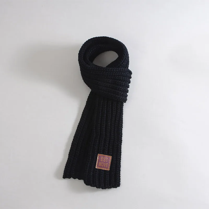 Autumn Winter Knitted Scarf for Kids Boys Girls Neckerchief Outdoor Keep Warm Neck Warmer Scarf Soft Children´s Scarves