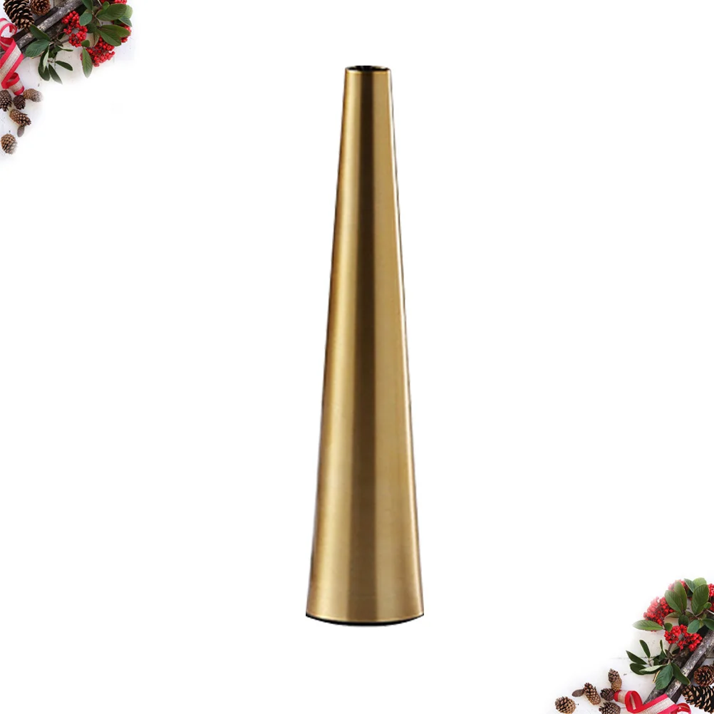 

Metal Cone-Shaped Aluminum Vase Wedding Table Decoration Creative Desk Adornment Photo Prop Home Office Gift