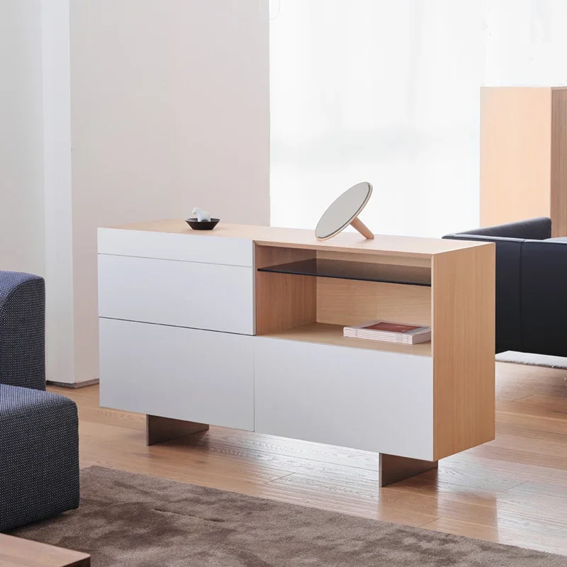 

Modern Minimalist Sideboard Cabinet Entrance Cabinet Japanese and Nordic Style Storage Living Room Cabinet