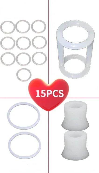 15PCS Ice Cream Machine Spare Parts Horn Sleeve Gasket Discharge Valve Rubber Ring Seal