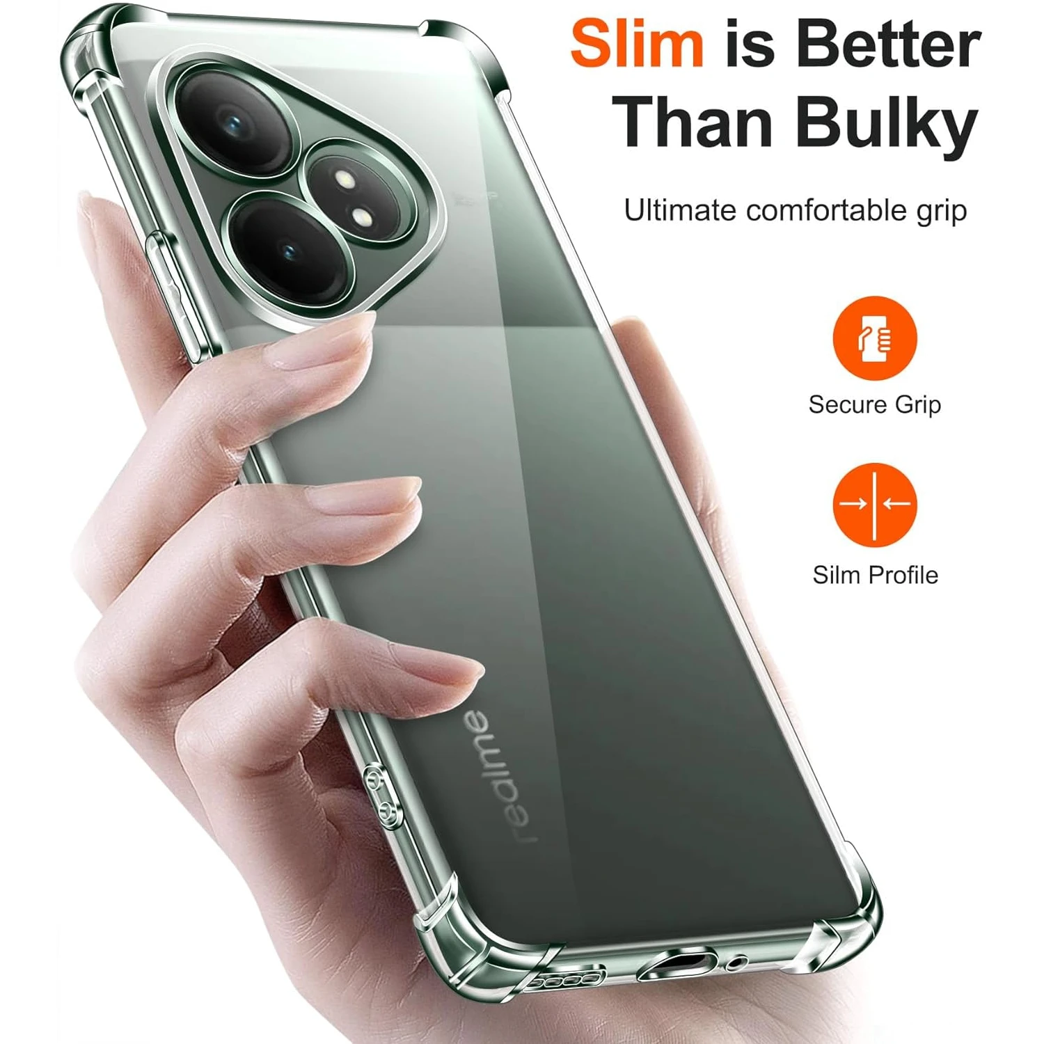Four-Corners Shockproof TPU Case for Realme GT 7 Pro 6 6T Neo 3 3T Pro 2T Note 50 Protective Cover Clear Capa Shell Fundas Coque