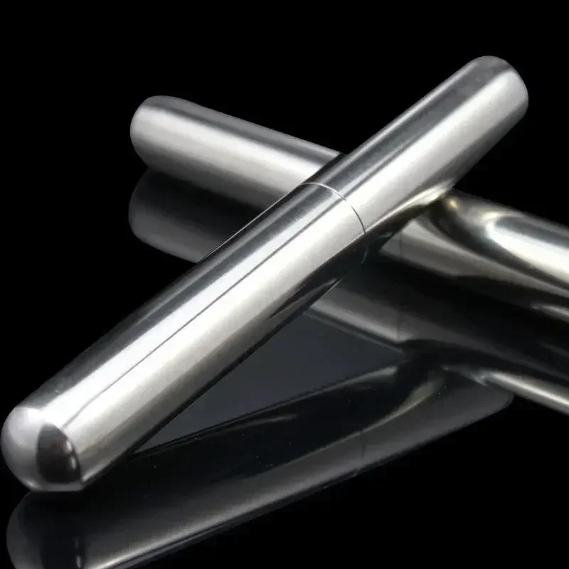 Stainless Steel Cigar tube Cigar Holder Tube Silver Stainless Steel Holder  Container Case Smoke fashion high quality