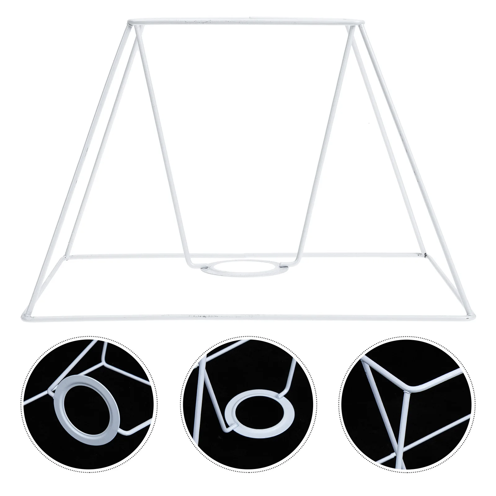 

Metal Iron Trapezoid Table Lamp Frame Durable Lampshade Rack for DIY Lamp Decoration Lampshade Bracket Lights Shade Bracket