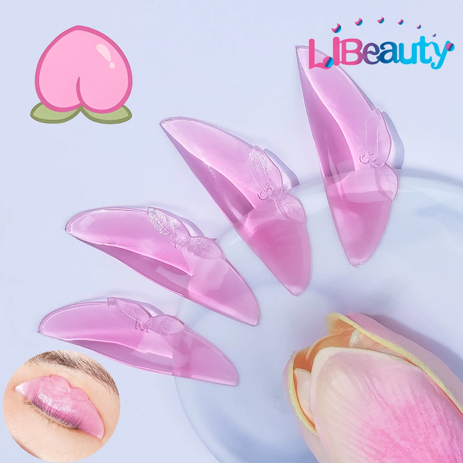 Libeauty 4Pc L Krul Siliconen Wimper Perm Pad Kleverige Wimpers Staaf Shield Lifting 3D Wimperkruller Lash Lifting Gezondheid schoonheid Tool