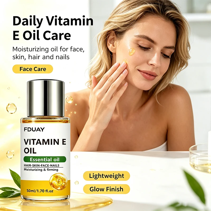 50ml Vitamin E Multi-use Essential Oil for Hair Face Skin And Nails Deep Moisturizing Firming Formula to Improve Dryness