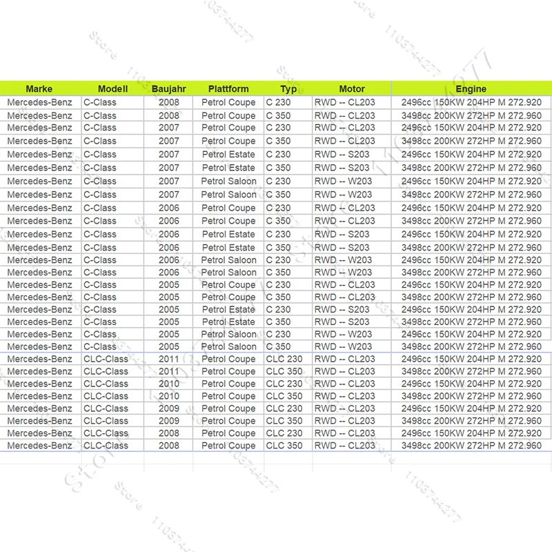 Untuk 2005-2011 Mercedes-Benz C230 C350 (W203) CLC230 CLC350 (CL203) Selang Tabung Saluran Masuk Pembersih Udara 2720900782 2720900282
