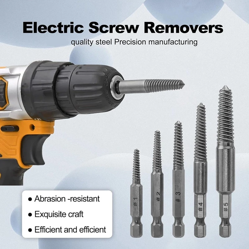Schraubenabzieher-Set, 10-teiliger Schrauben abzieher, 1/4-Zoll-Sechskant-Abzieher mit gebrochenem Schaft, Schrauben entferner und Extraktor-Bit-Set