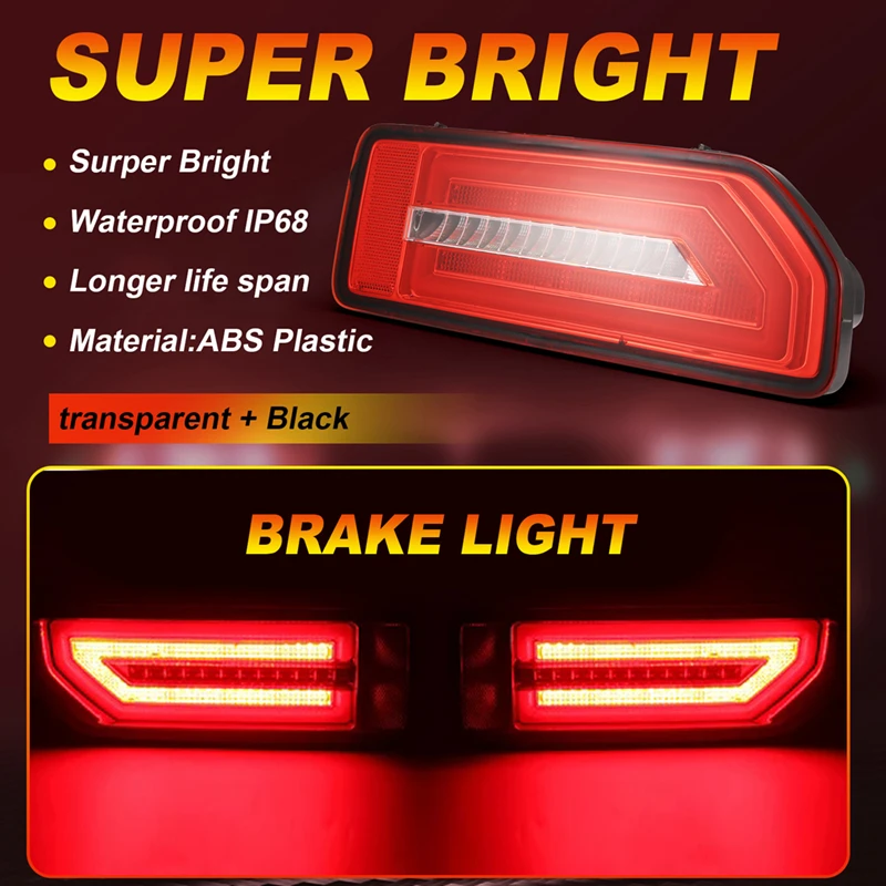 1Pair LED Tail Stop Lamp Rear Parking Brake Turn Signal Reflector Taillight For Suzuki Jimny 2019-2022