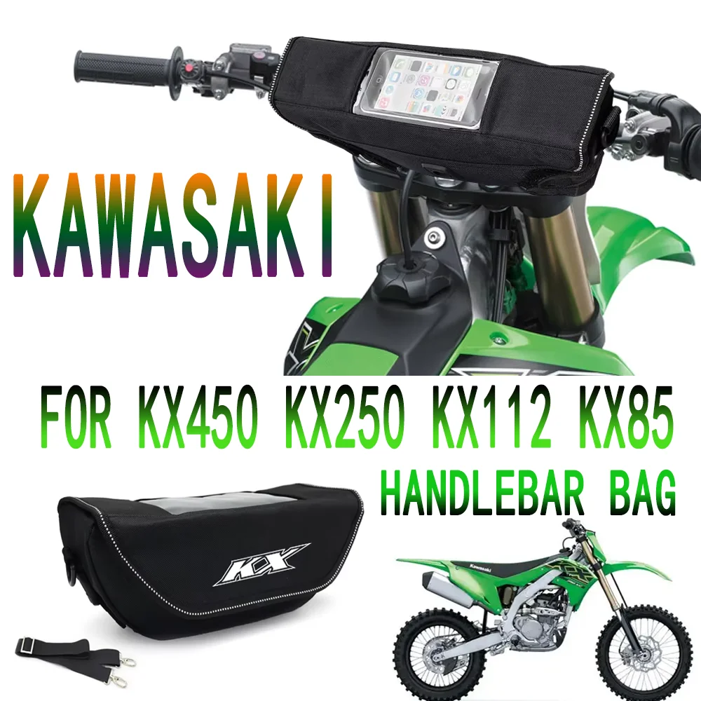 

Motorcycle Nylon Waterproof Bag Storage Handlebar bag Travel Tool bags For KX450 KX250 KX112 KX85 KX450SR KX 450