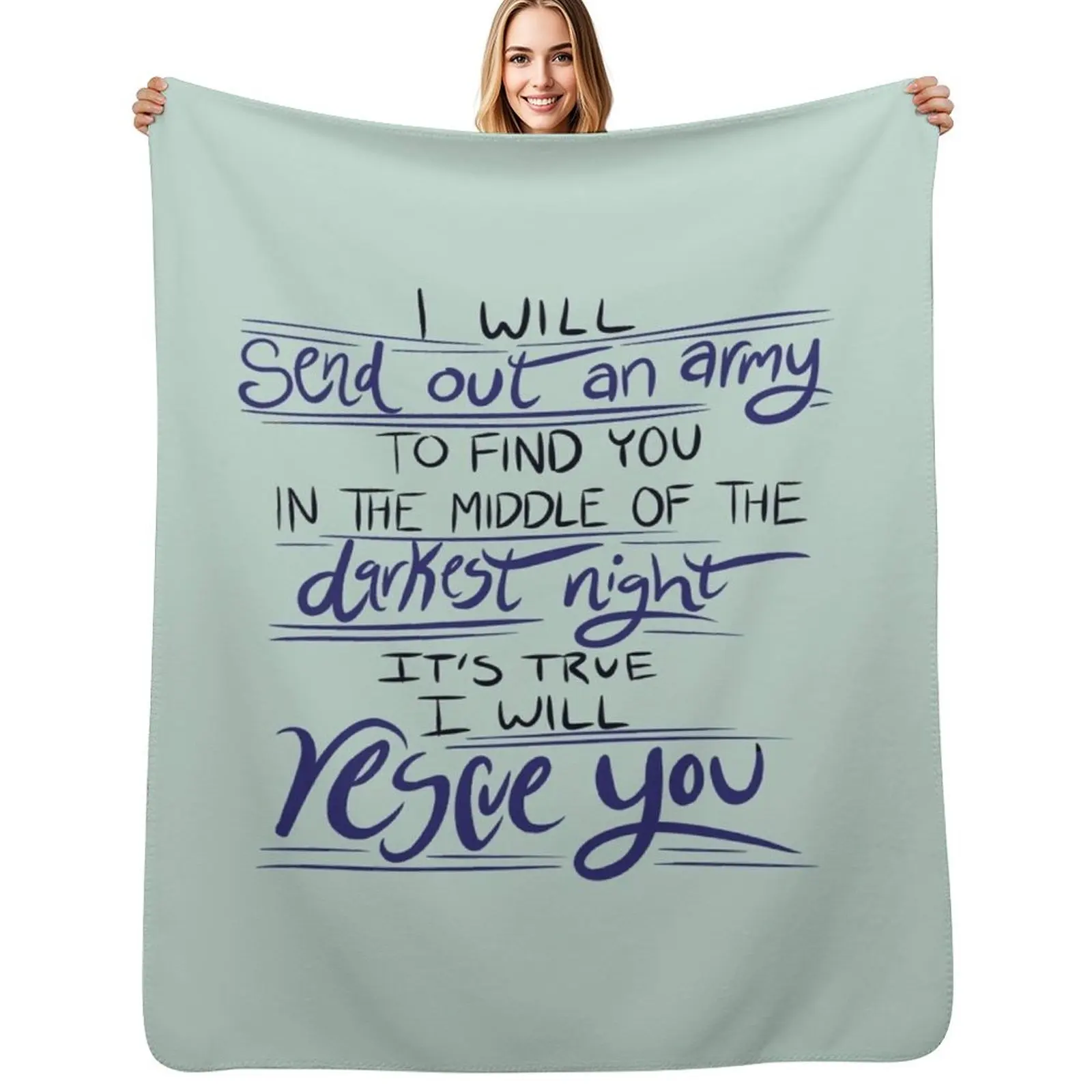 I Will Rescue You - Lauren Daigle Throw Blanket Bed covers Sleeping Bag Custom Thins Nap Decorative Sofa Blankets