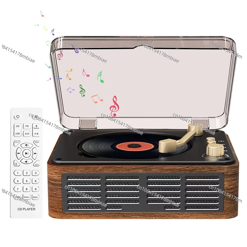 Multi-functional Retro CD Player Portable Bluetooth Speaker HI-FI Stereo Album Player