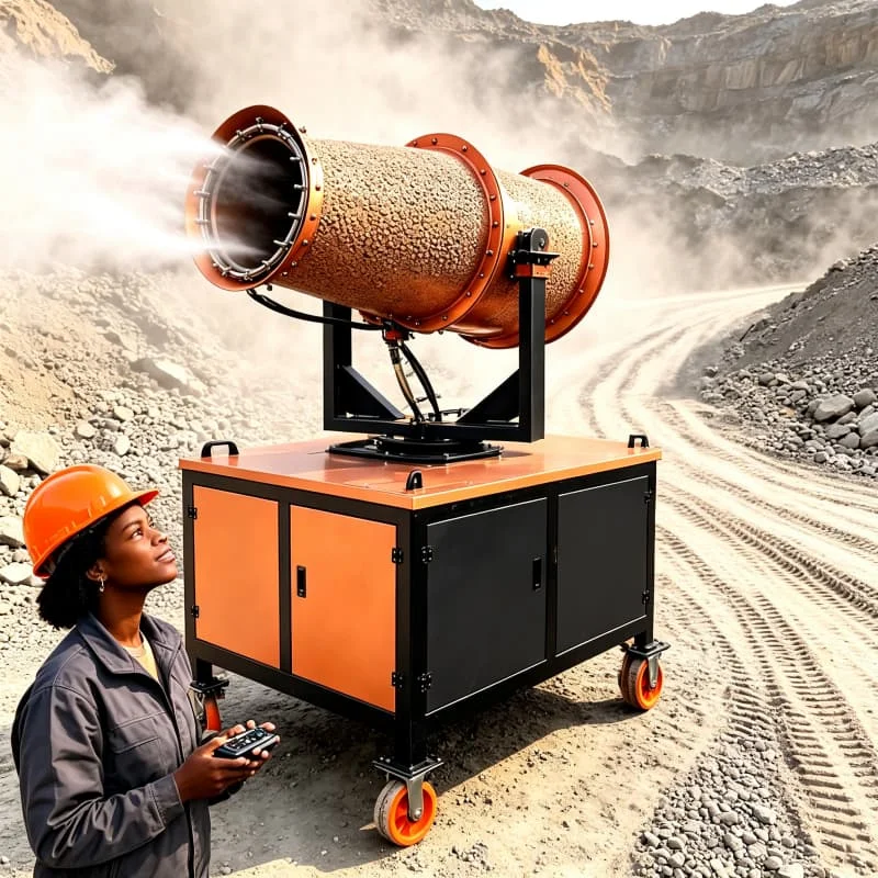 High Velocity Mist Fog Cannon Machine 80m Spray for Mining Construction Demolition Dust Control Customized High Efficiency