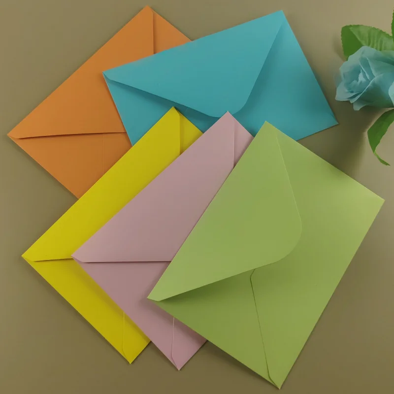 Custom 180g Thick Large European Style Colorful Envelopes Custom Greeting Cards Company Invitations Cash Vouchers Special