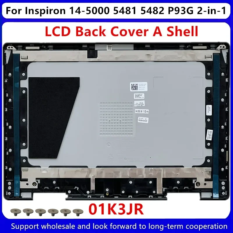 Tampa traseira do LCD para Dell Inspiron, prata, 2 em 1, 14-5000, 5481, 5482, P93G, 01K3JR, novo