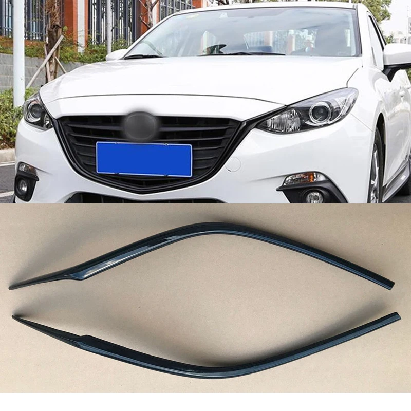 For OLD Mazda 3 Car Grille Trim Strip 2014 2015 16 FRONT Bumper Full Star RACING Grills Cover Black Mazda3 ACCESSORIES Refit M3