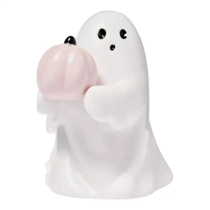 Ghost Figurine Ghost Holding Item Resin Figurine Whimsical Resin Ornaments For Bedroom Living Room Halloween Figurine