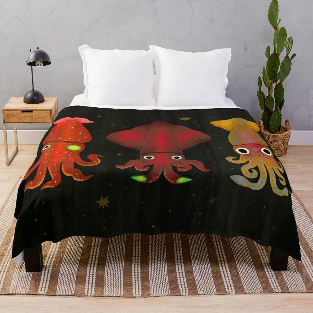 Tentacle Trio 2 Throw Blanket Blanket For Sofa Picnic Blanket Weighted Blanket Fluffy Blanket