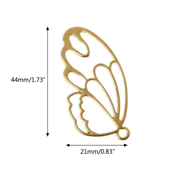 

P9FE 5 Pcs Wings Feather Resin Frame Open Bezel Setting for w/ Loop Blank Pendant for DIY Crafts Bracelet Necklace Jewelry Ma