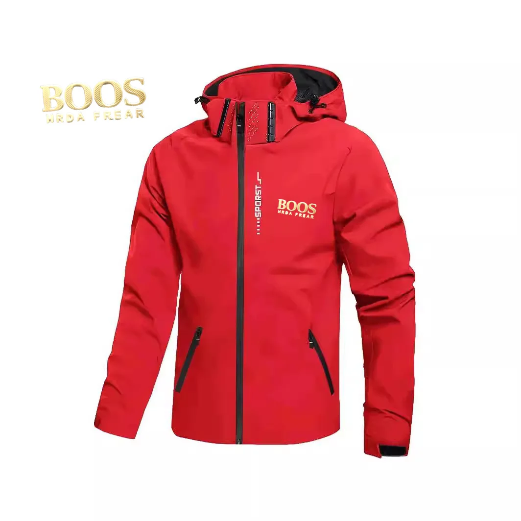 

Американская куртка с золотым логотипом, осеннее и зимнее пальто, однотонная свободная рабочая одежда с капюшоном, молния, японская модная куртка, мужская и женская