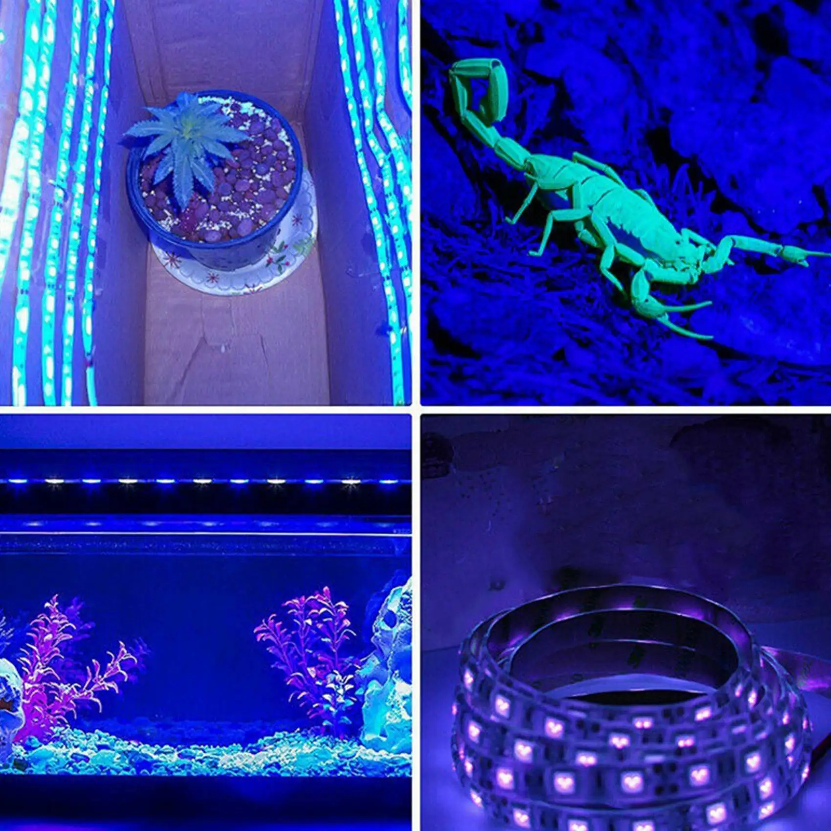 2X 20W LED UV Light Strip Ultraviolet Flexible Purple 16.5FT Blacklight 5M 300Leds-[Jyqn A78G]