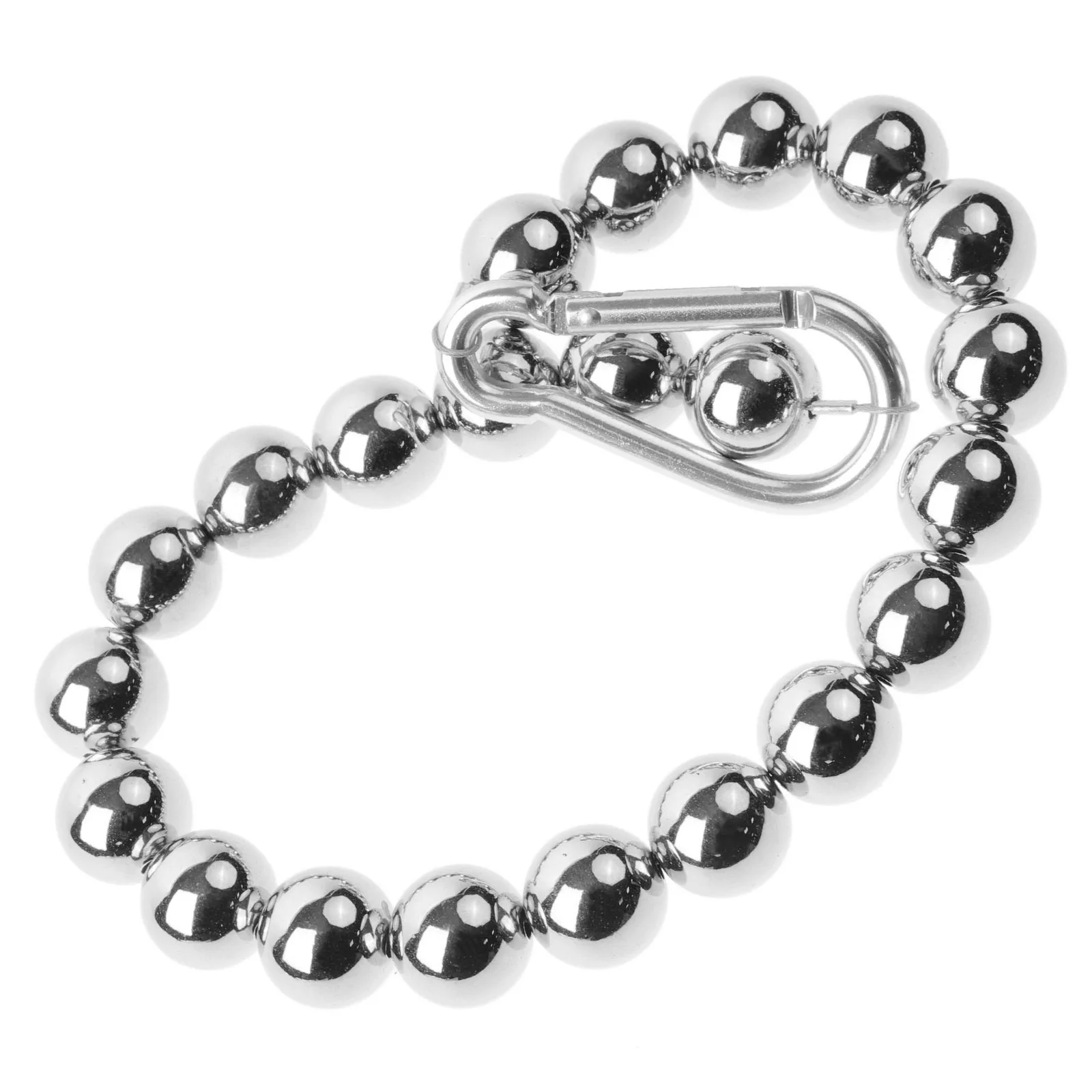 

Durable Stainless Steel Flagpole Retainer Ring Heavy Bead Chain Secure Bottom Flagpole Accessories Windproof Flag Pole Rings