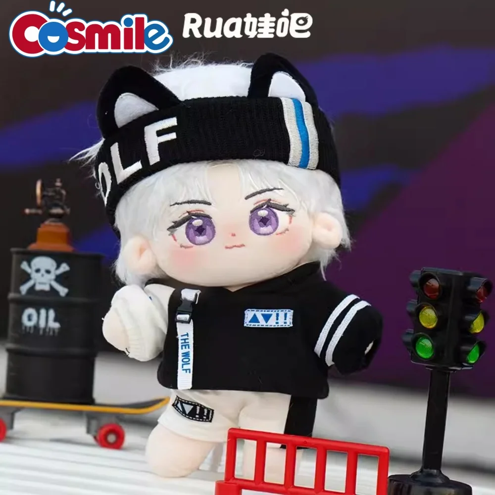 

Cosmile Anime White Hair Handsome Boy Official 20cm Plush Doll Toy Rua Cute Lovely Cosplay C