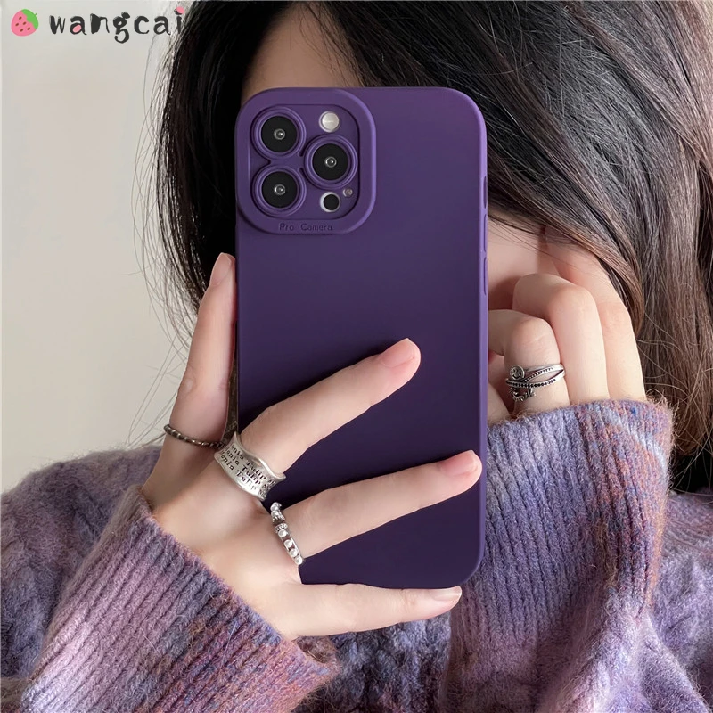 For Xiaomi 15 14T 14 13 12s 13T 12T 12 12x 11T Ultra Lite Pro 5G 4G Phone Case Solid Purple Soft Shockproof Soft TPU Back Cover
