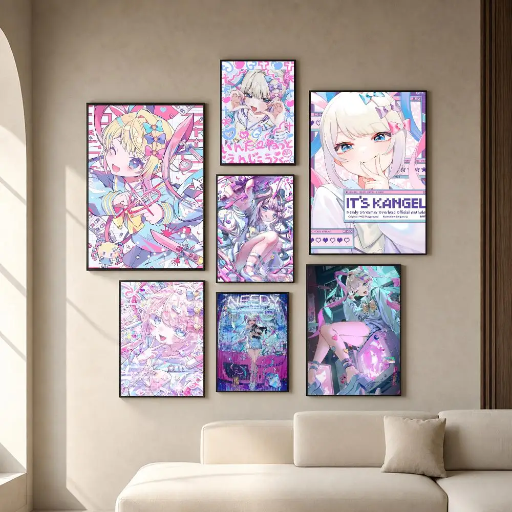Game N-NEEDY STREAMER OVERLOAD Poster PP Self-Adhesive Removable HD Waterproof Wall art Suitable Bedrooms Living Rooms Gifts