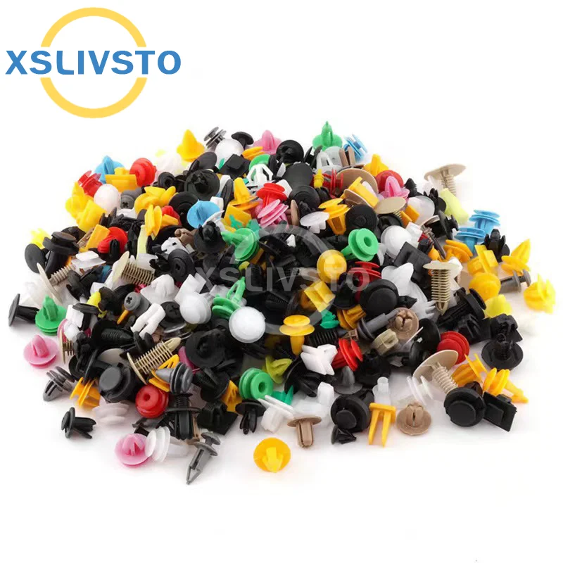 200pcs Car Clips Fastener Screws Kit Bumper Plastics Fender Push Pin Rivet Door Trim Panel Retainer Auto Accessory