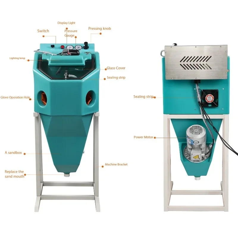 Sandblasting machine Small manual, pneumatic air compressor
