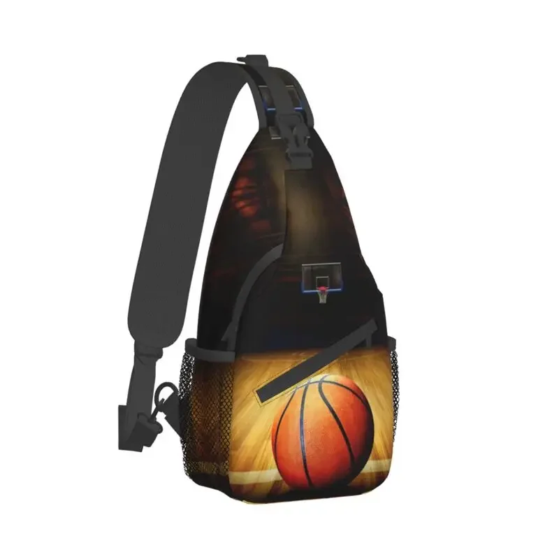 Basketball Sling Chest Bag Custom Sport Player Crossbody Shoulder Backpack for Men Traveling Daypack