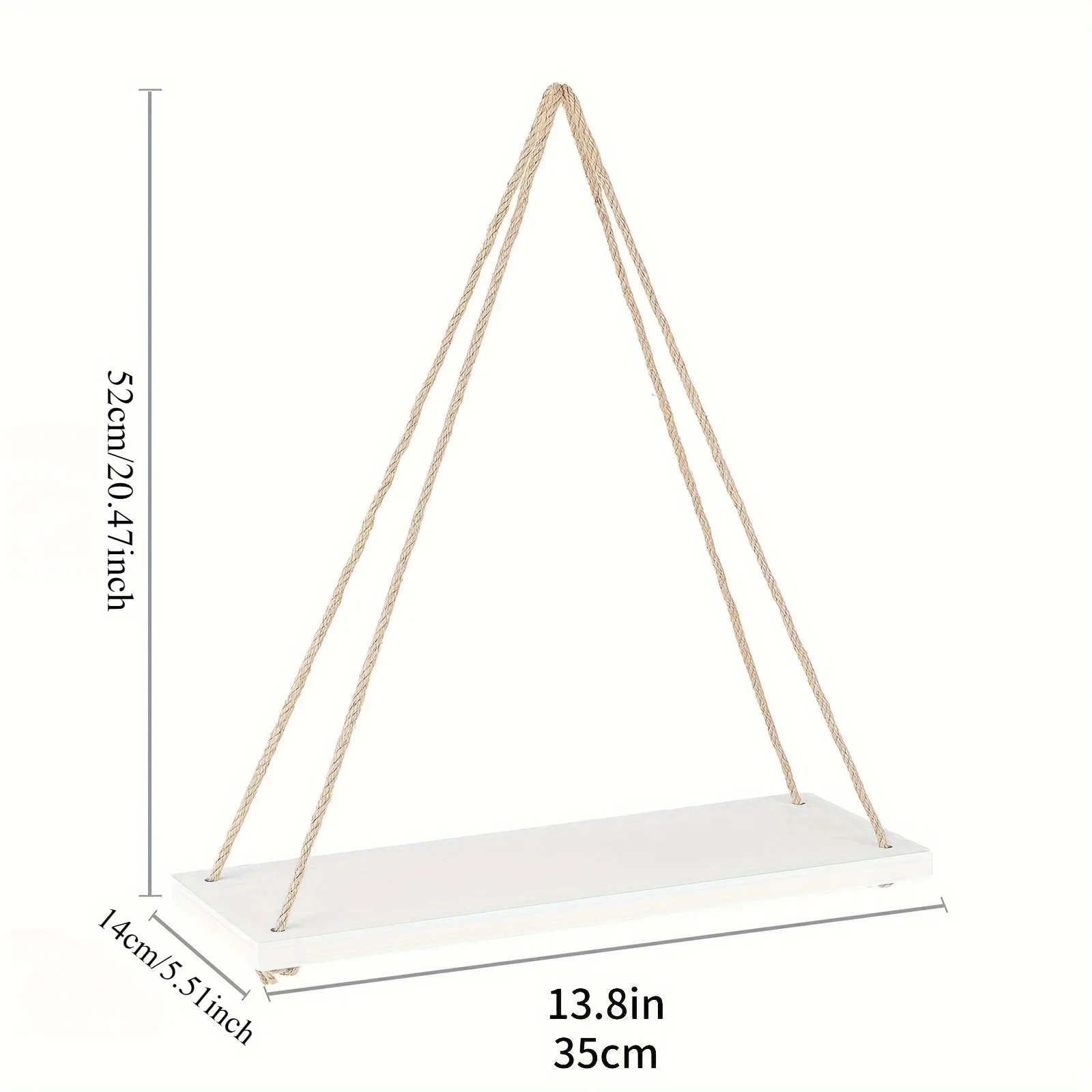 Boho Style 2 Piece Floating Shelves - Wooden Wall Hanging Storage Shelf Set for Potted Plants & Decor, Versatile Log Material,