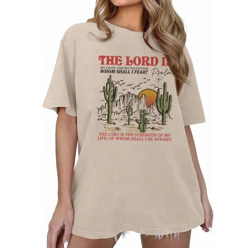 Women Vintage Boho Western Bible Verse T-Shirts God Worship Christian Graphic T Shirts Religious Jesus Faith Tee Shirt Tops Gift