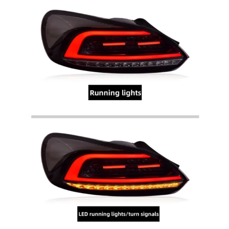 Upgrade lampu belakang otomotif baru tersedia untuk Volkswagen Scirocco taillight plug and play 2009-2014 tidak merusak