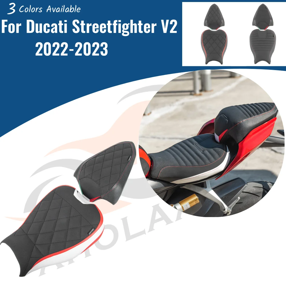 

Коврик для мотоцикла на переднее и заднее сиденье для Ducati Streetfighter V2 V 2 2022 2023, аксессуары для пассажирского сиденья водителя