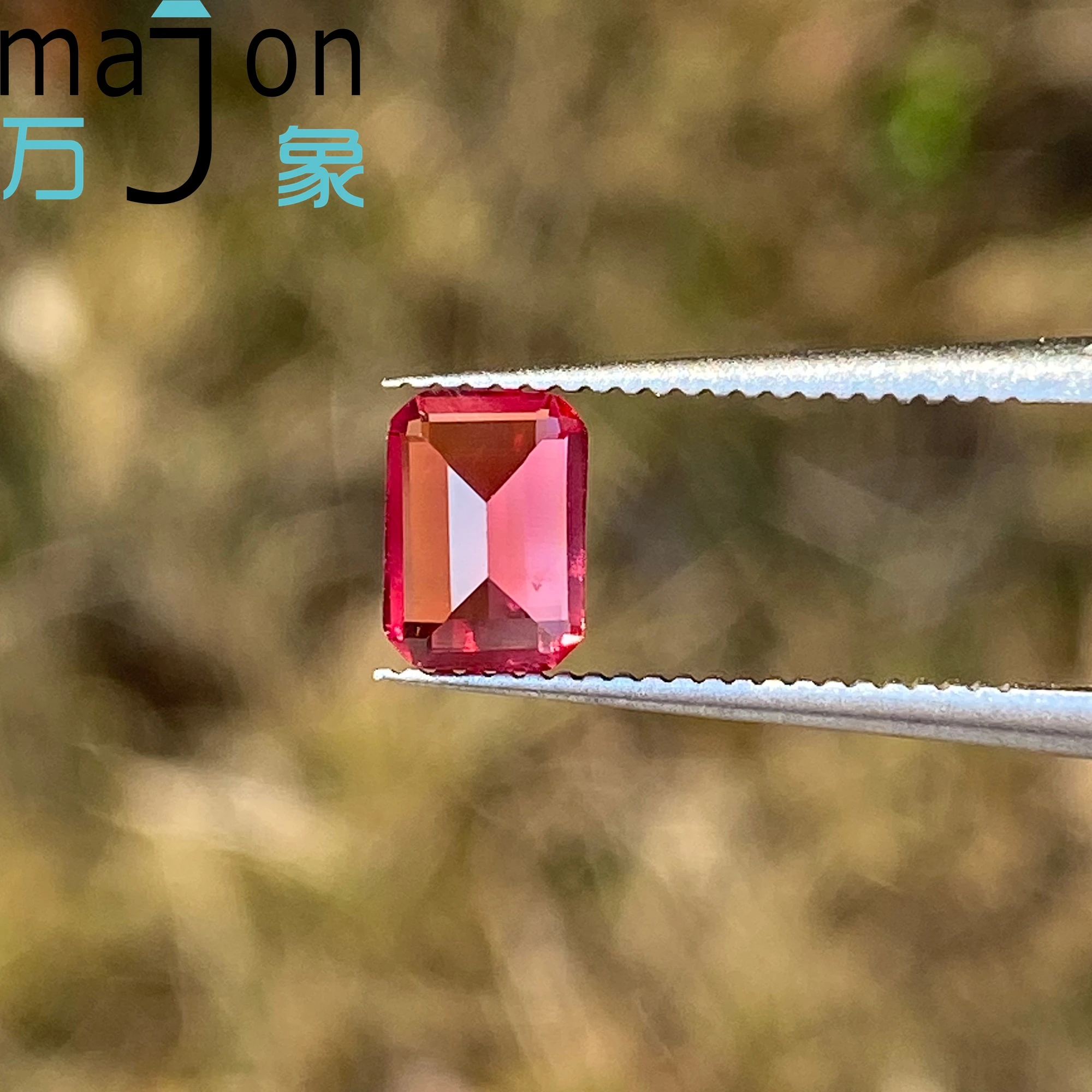 Majon Lab Grown Emerald Cut Gemstone Sapphire for Jewelry Making Selectable with AGL Certificate