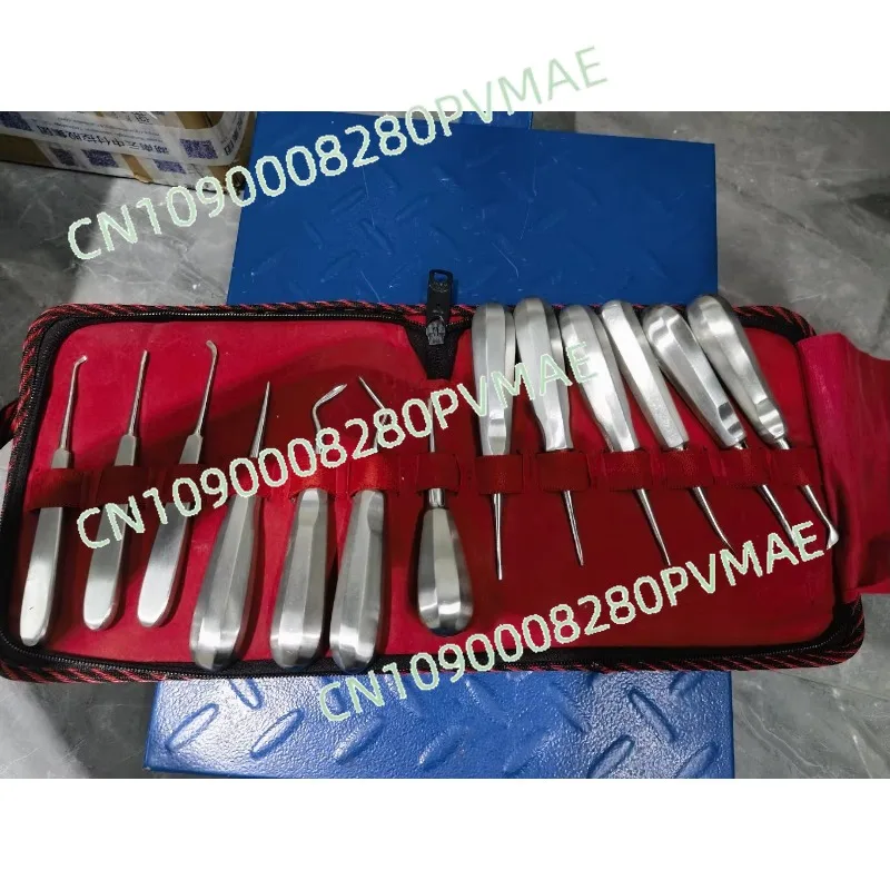 Tooth Elevator 13 Pieces Suit Pull Tooth Elevator Root Tip Nail Quite Triangle Tooth Elevator