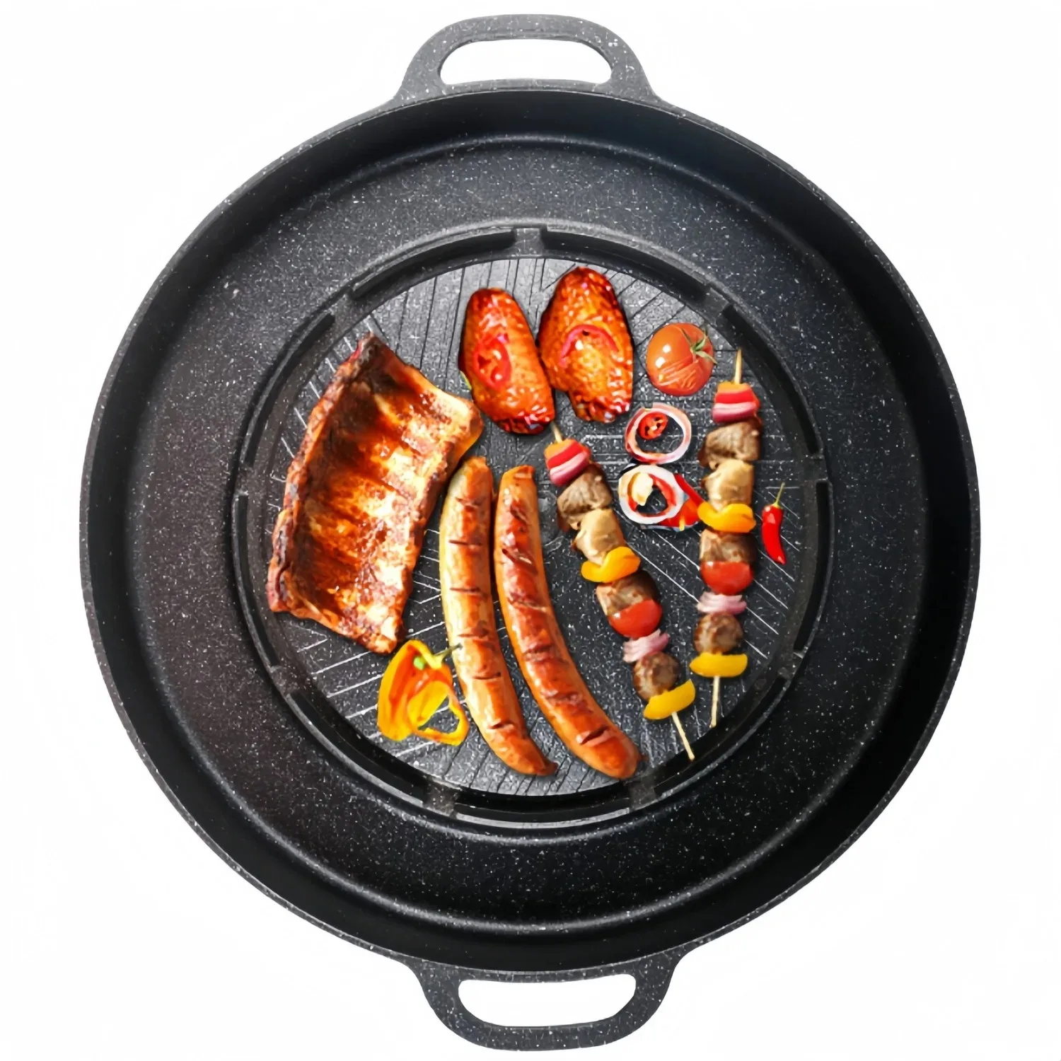 أدوات خبز Maifan حجر غير لاصق أدوات خبز منزلية خارجية تجارية محمولة كارتيزر طبق شواء وعاء شواء