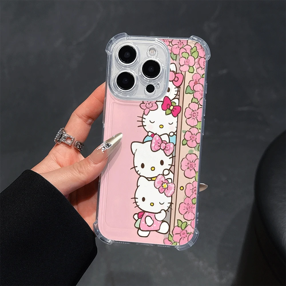 

Чехлы для телефонов Sanrio KT для IPhone 15 Pro IPhone 16/15/14/13/12/11/x/xs/xs Max, чехлы для мобильных телефонов для девочек Sanrio, милые для Iphone