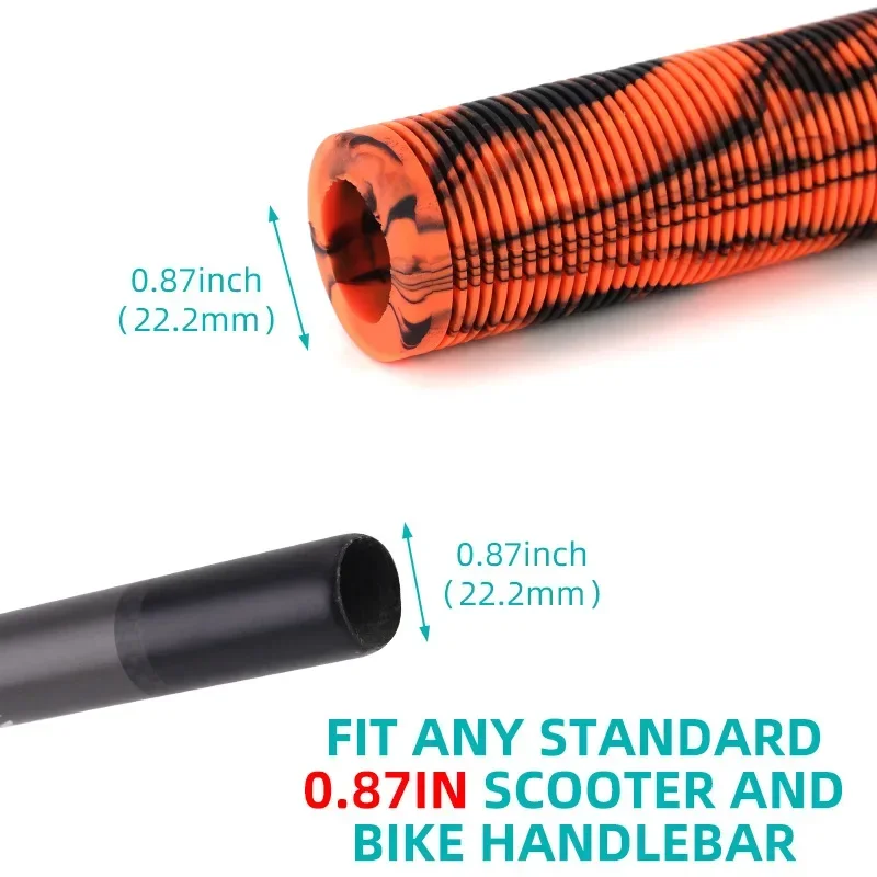 165mm Rubber Bicycle Grips Extended Bike Cuffs Soft Shock-absorbing Bike Handlebar Handles Covers for Fixed Gear / Scooter Parts image 3