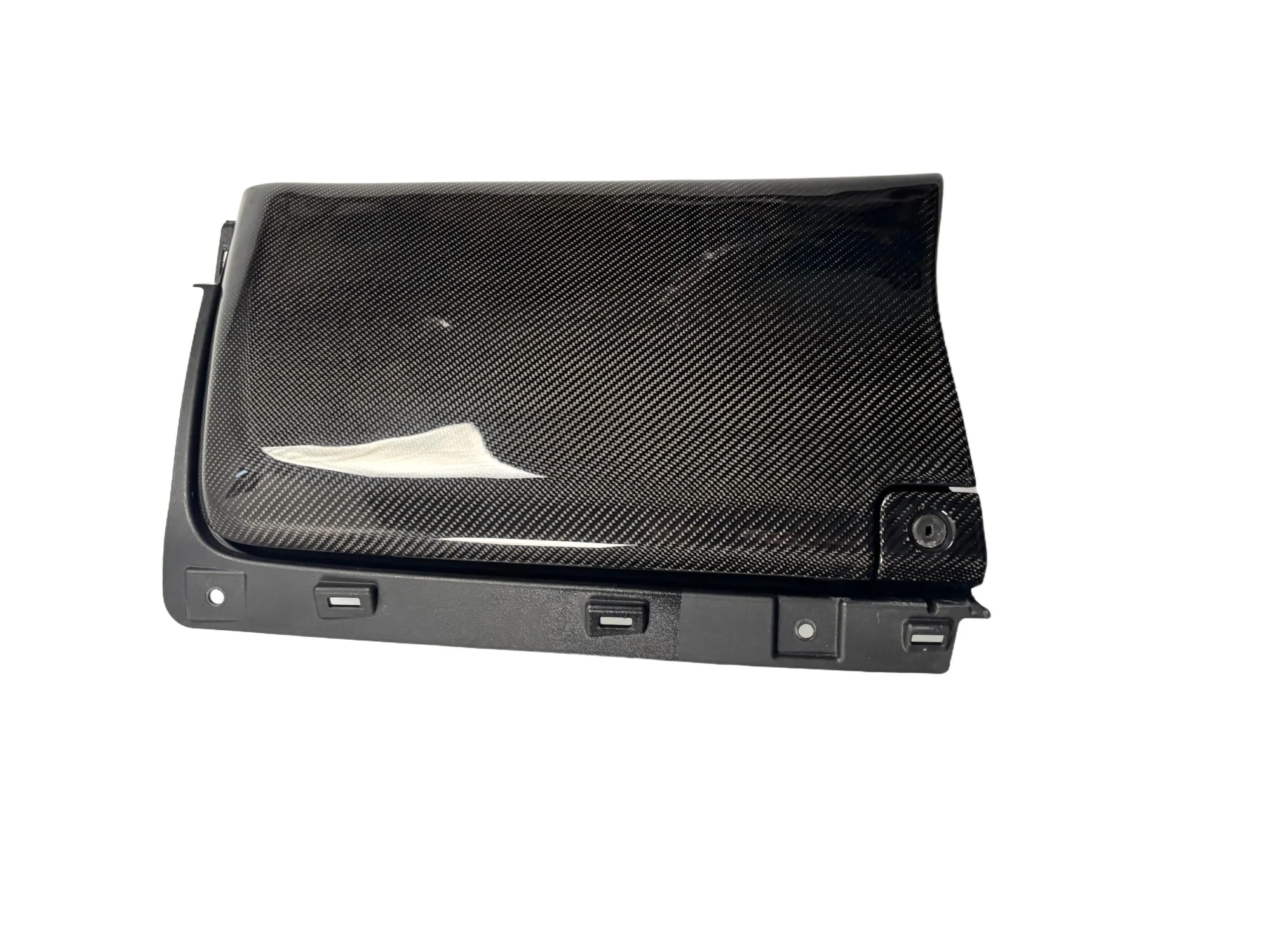 مناسبة لاستبدال OEM لغطاء صندوق تخزين ألياف الكربون لمقعد الركاب فورد موستانج