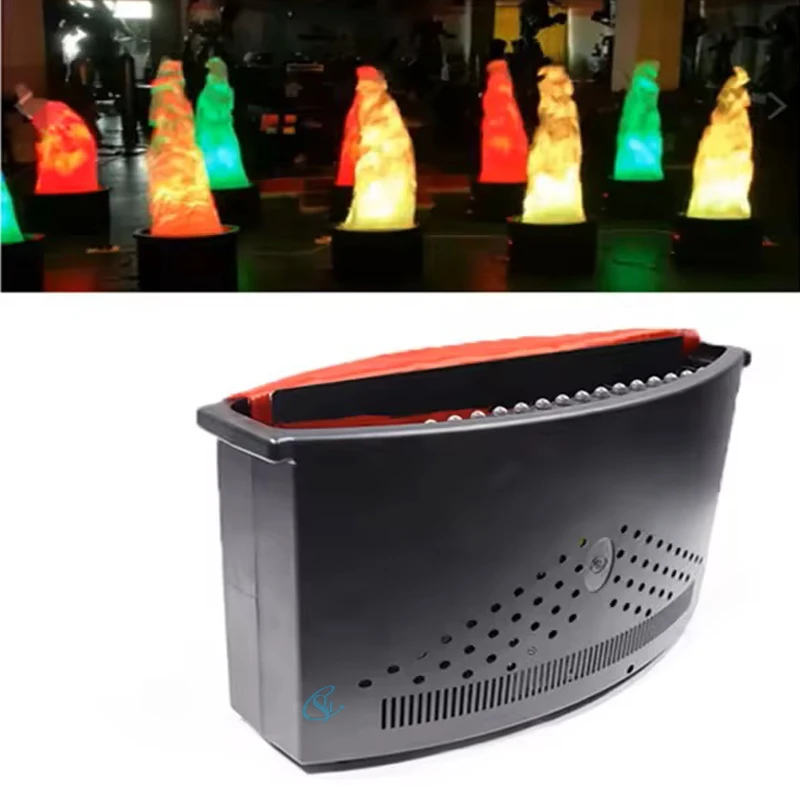 Disco LED Light Stage Fake Fire Show RGB Square Base Artificial Flame Effect Light Remote Control for Wedding Bar Party