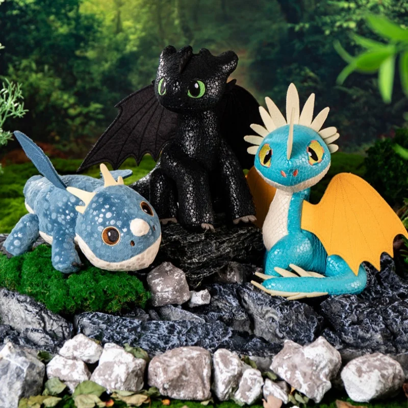 HTTYD Plush Toys: Gronckle, Deadly Nadder & Night Fury Toothless Desk Decor & Collectibles