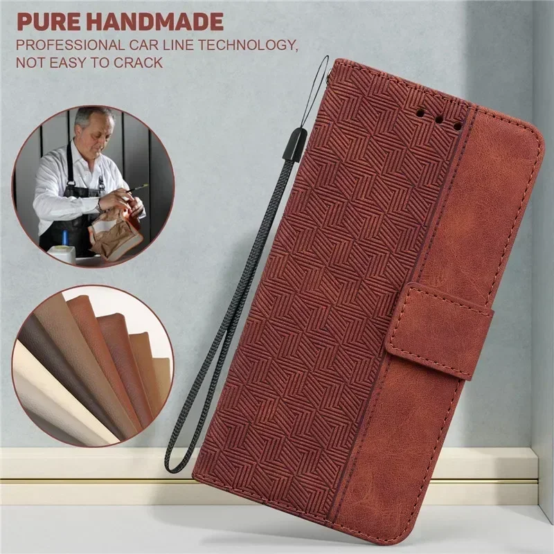 Redmi7 7A Etui for Xiaomi Redmi Note 7 Note7 Pro Case on Redmi 7 A Note7Pro Case Magnetic Geometric Textile Wallet Leather Cover